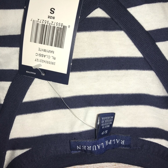 SOLD Ralph Lauren NWT blue label stripes small top - Picture 4 of 5